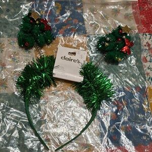 Claire's Green Christmas Tree Headband